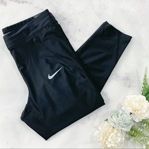 Nike Black Dry-Fit Power 7/8 Speed Running Tights/Leggings